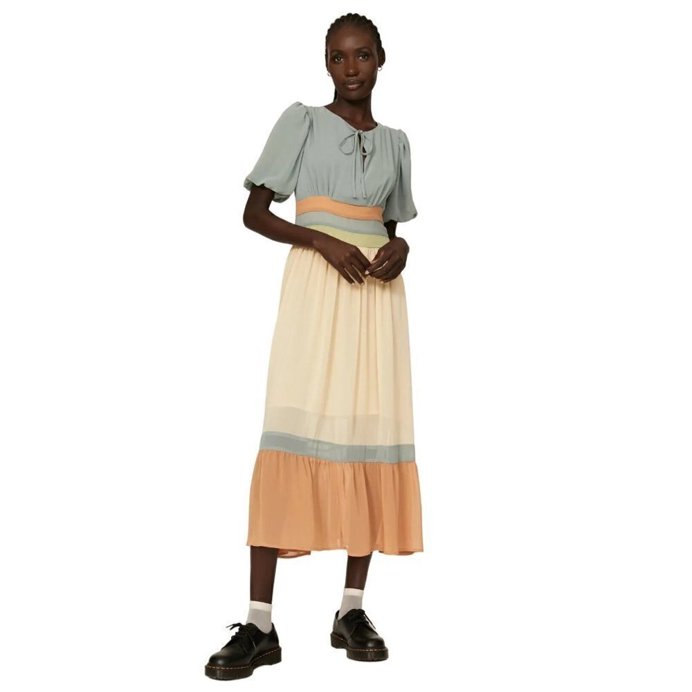 Pamela Love x RTR Colorblock Midi Dress in Multicolored Medium Womens